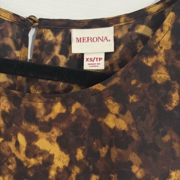 Merona Leopard Print Sleeveless Blouse EUC - Picture 2 of 4